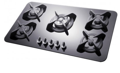 تصویر  اجاق گاز صفحه ای بیمکث رنگ مشکی مدل 0048