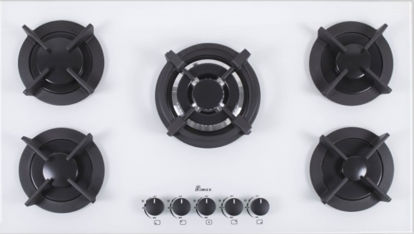 تصویر  اجاق گاز صفحه ای بیمکث رنگ سفید مدل 5091