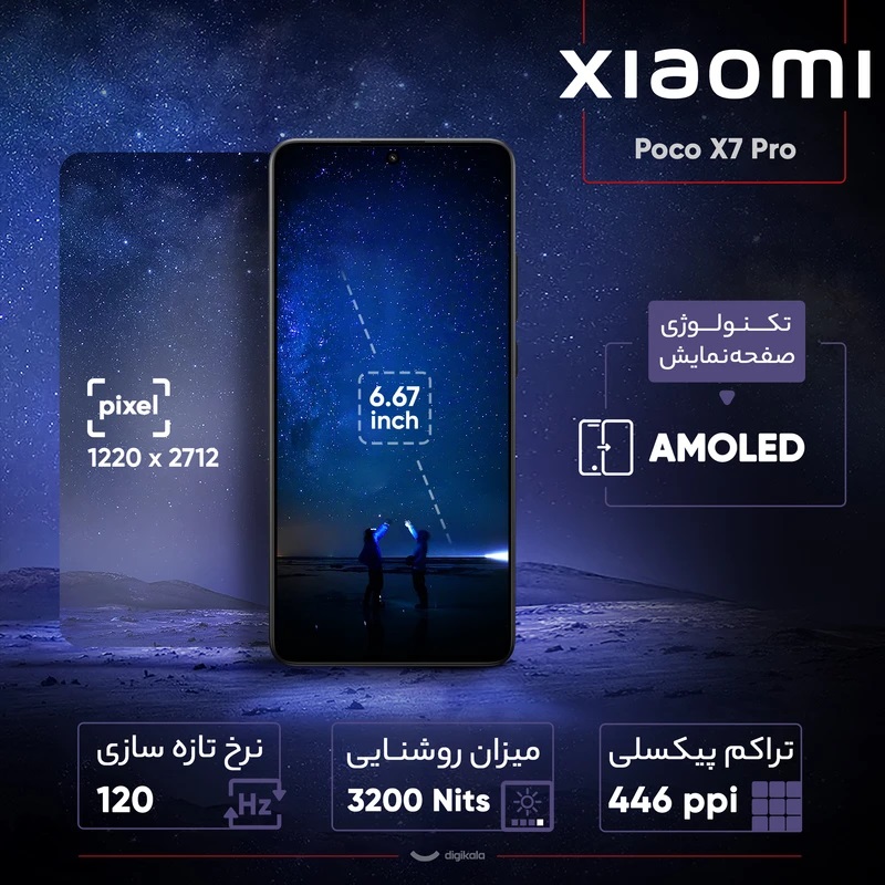 گوشی شیائومی Poco X7 Pro رجیستر‌شده دو سیم‌کارت 512 گیگابایت با رم 12 گیگابایت - گلوبال